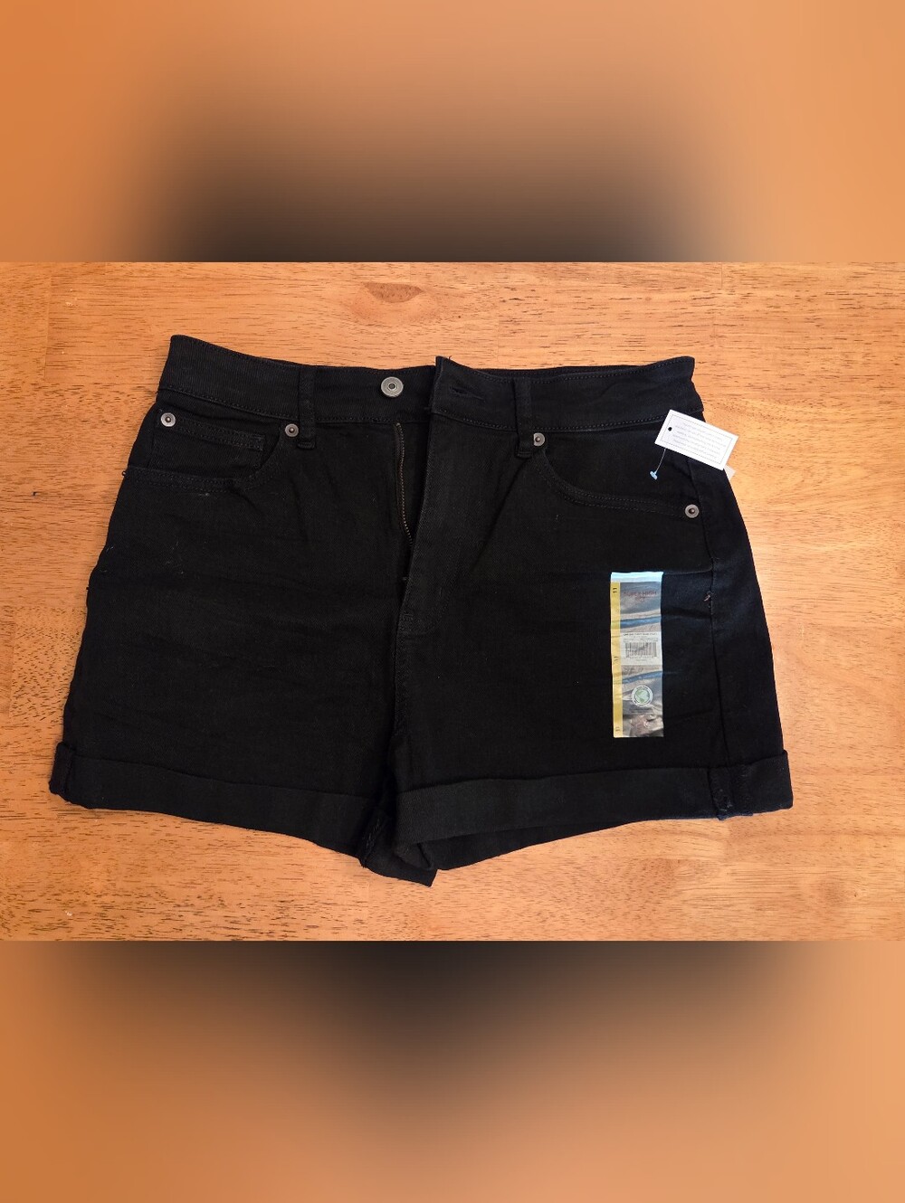 No Boundaries High Rise Black Denim Shorts